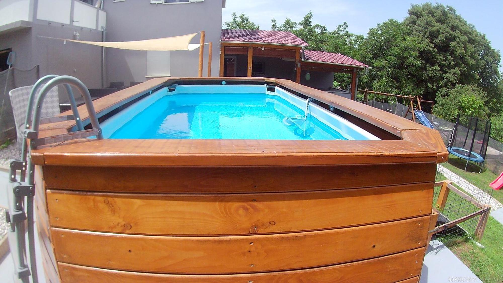 Apartman Goga With Pool And Jacuzzi Лабин Экстерьер фото